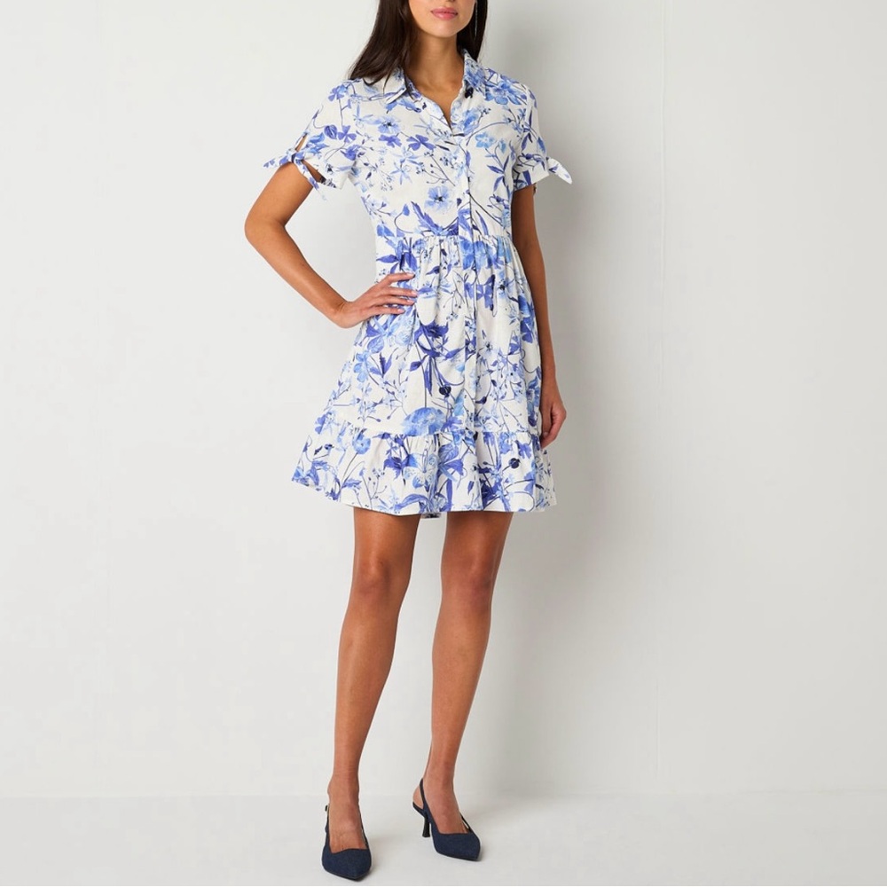 R & K Blue & White Plus size 18 dress